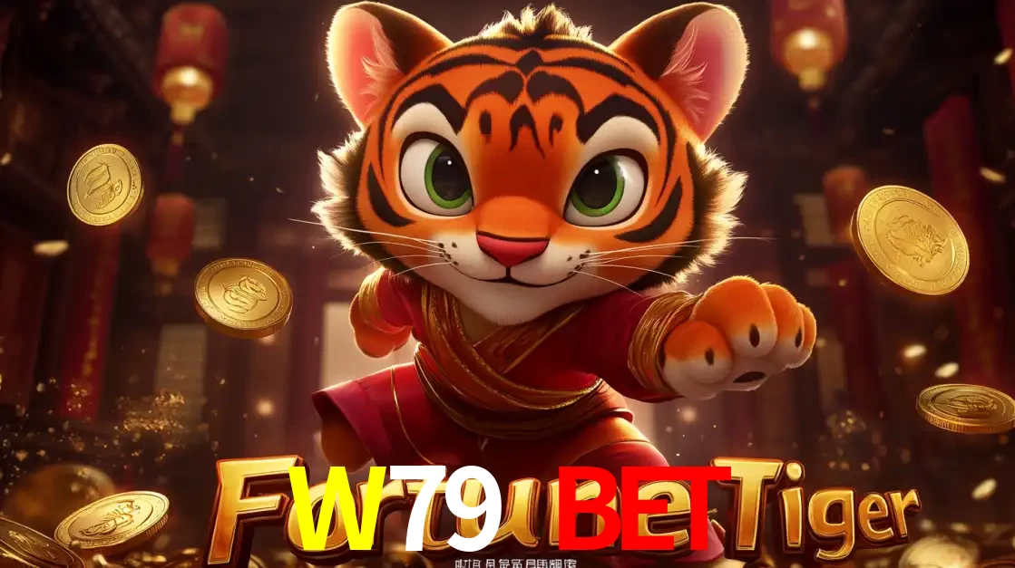 O carismático mascote do jogo de slot Fortune Tiger, um tigre fofo em pose de artes marciais, pronto para trazer sorte e multiplicadores de ganhos no cassino online W79 BET.